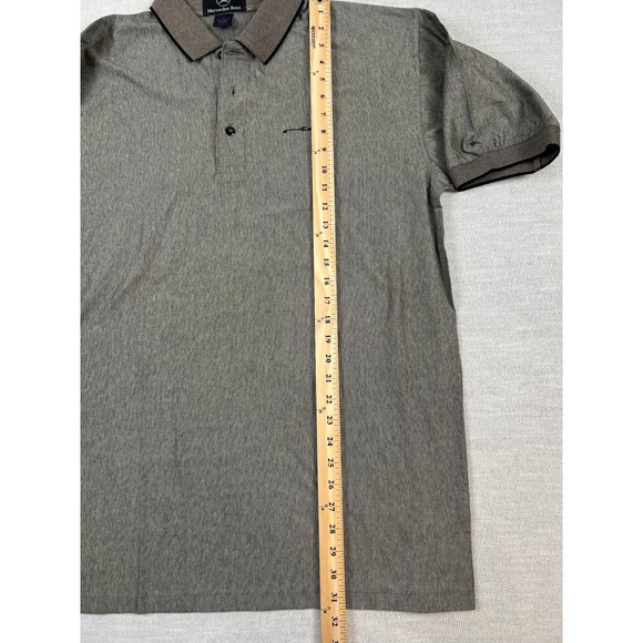 NEW Mercedes Benz Mens Polo Shirt Short Sleeve Sz Medium Golf Casual Embroidered - Picture 9 of 14